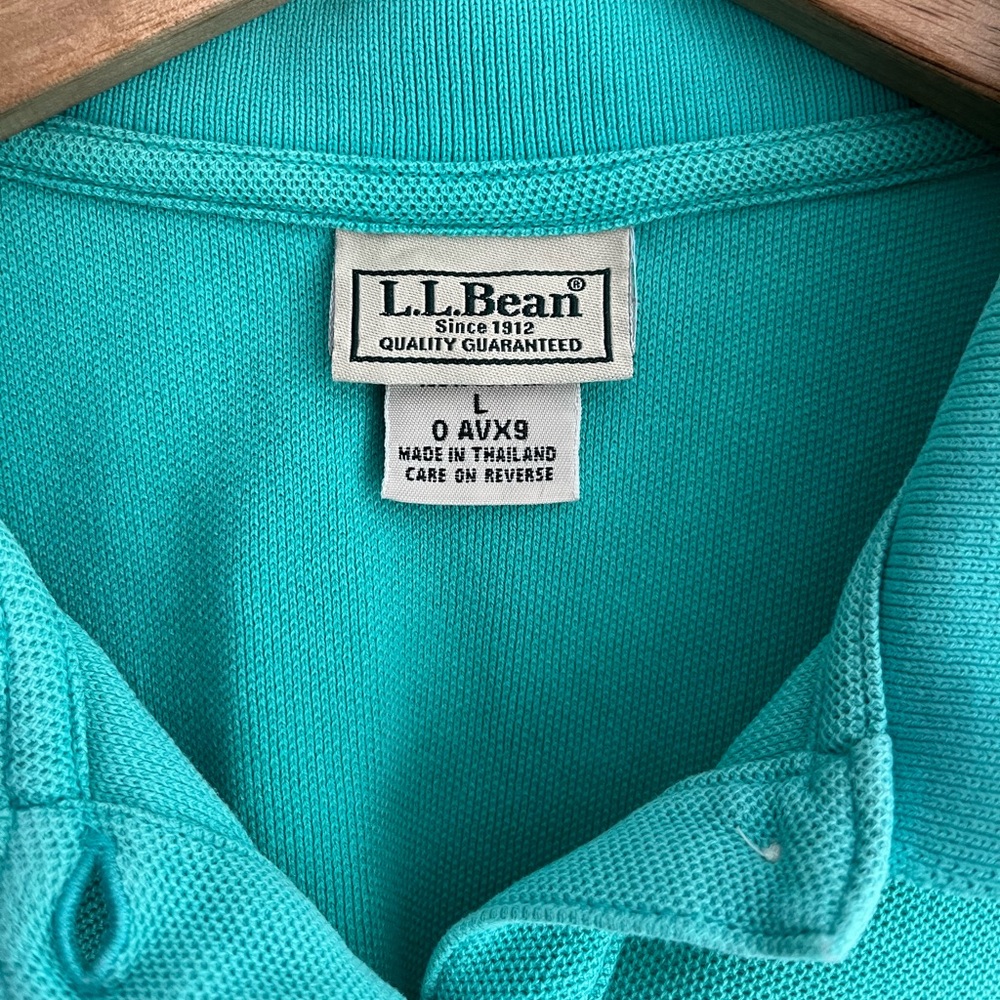 L.l.Bean Women’s Turquoise Polo Shirt size L - Picture 3 of 7